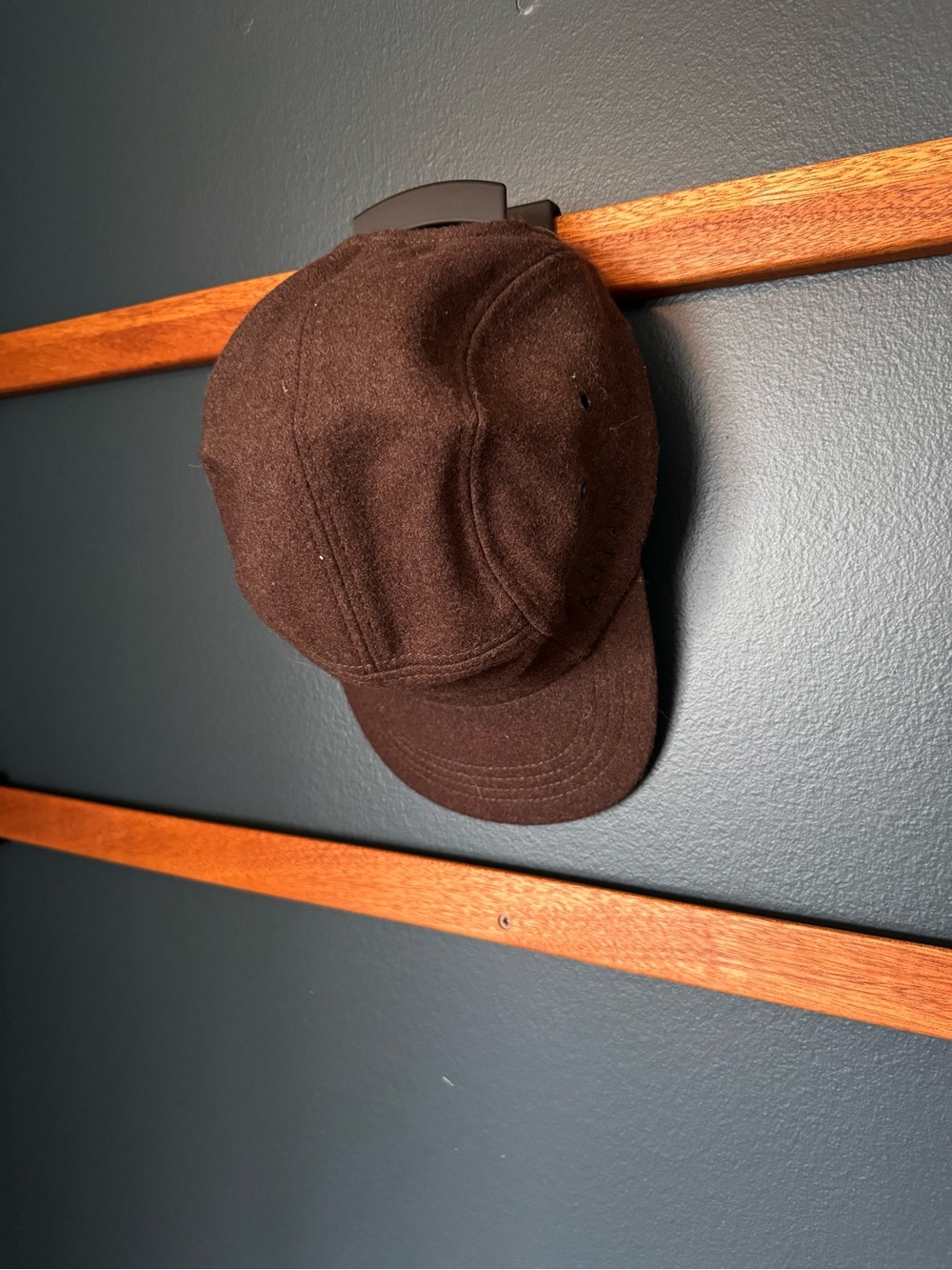 Anian Modern Melton Brown Wool Baseball Cap